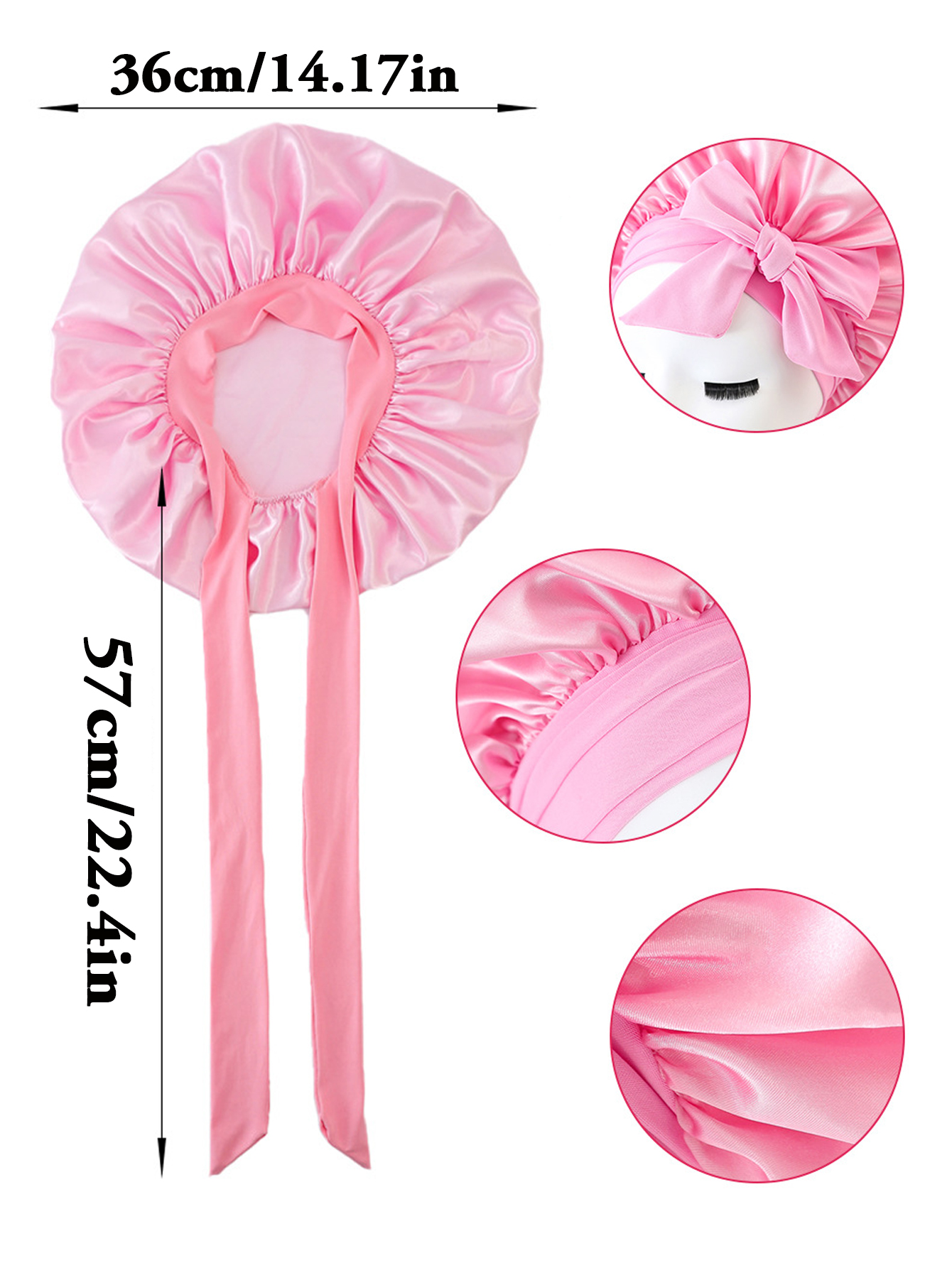 Nouveau Bonnet en soie pour dormir femmes Bonnet en Satin Bonnet de cheveux bonnet de nuit écharpe enveloppement pour cheveux bouclés avec bandeau pour cheveux bouclés Ha