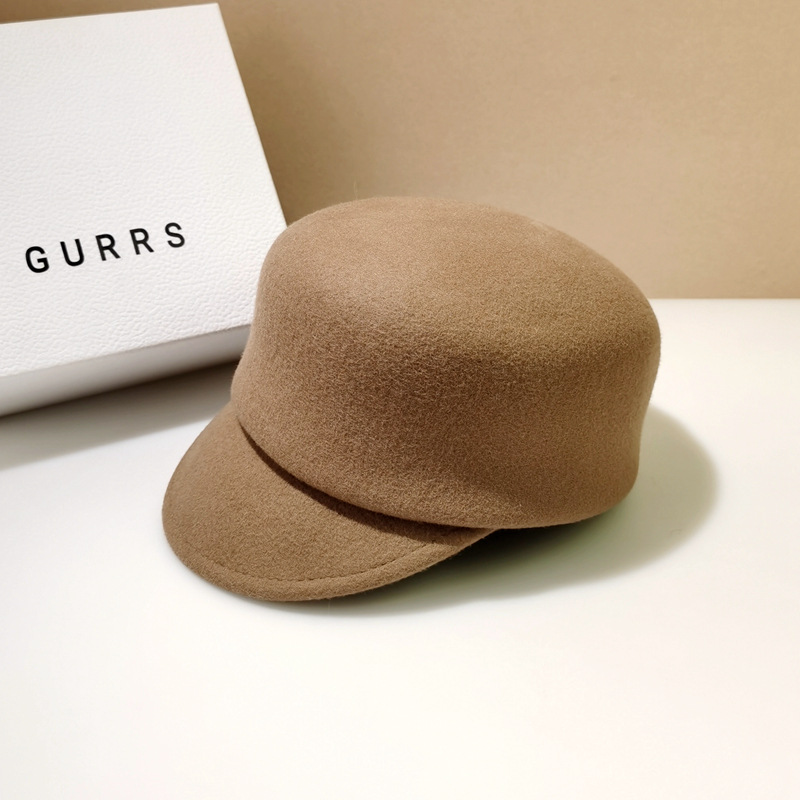 Femmes casquette d'hiver chaud plaine laine casquette gavroche laine hiver chapeaux boulanger garçon chapeaux réglable dames hommes Gatsby Cabbie visière