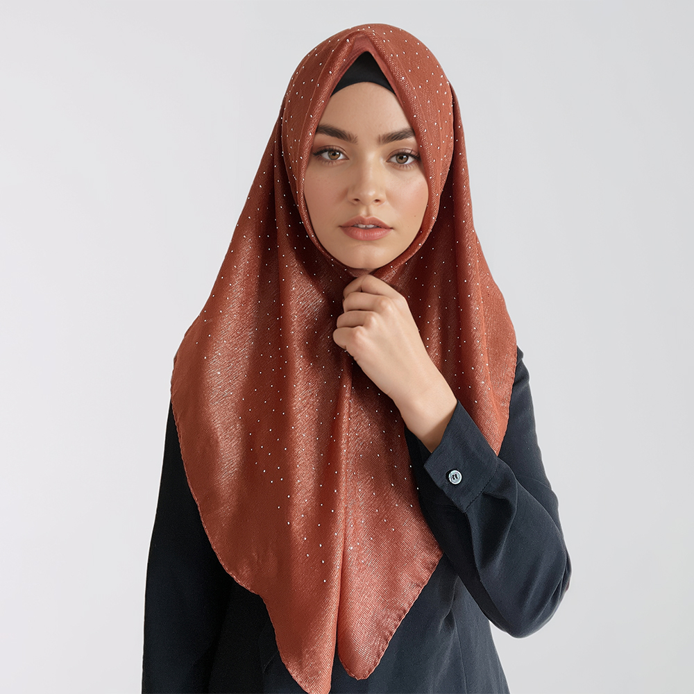 Nouveau musulman en mousseline de soie carré Hijab Premium strass écharpe malaisie châle plaine musulman enveloppes doux Turban bandeau châle fournisseur