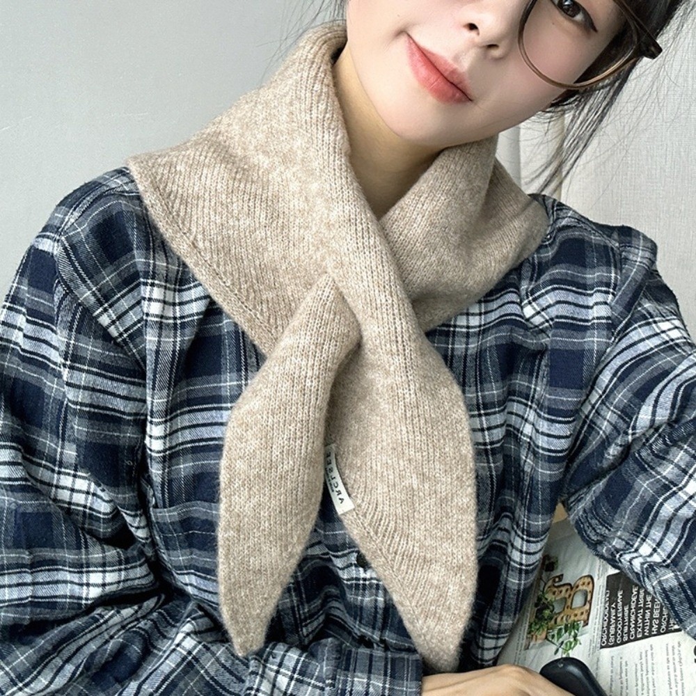 Nouveau Chauffe-cou coupe-vent chaud triangulaire tricoté écharpe tricoté résistant au froid châle automne et hiver