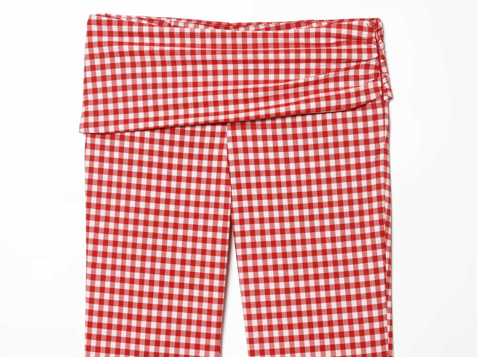 Vêtements pour femmes de style européen et américain, nouvelle mode, ensemble haut court sans manches à col haut et pantalon à carreaux