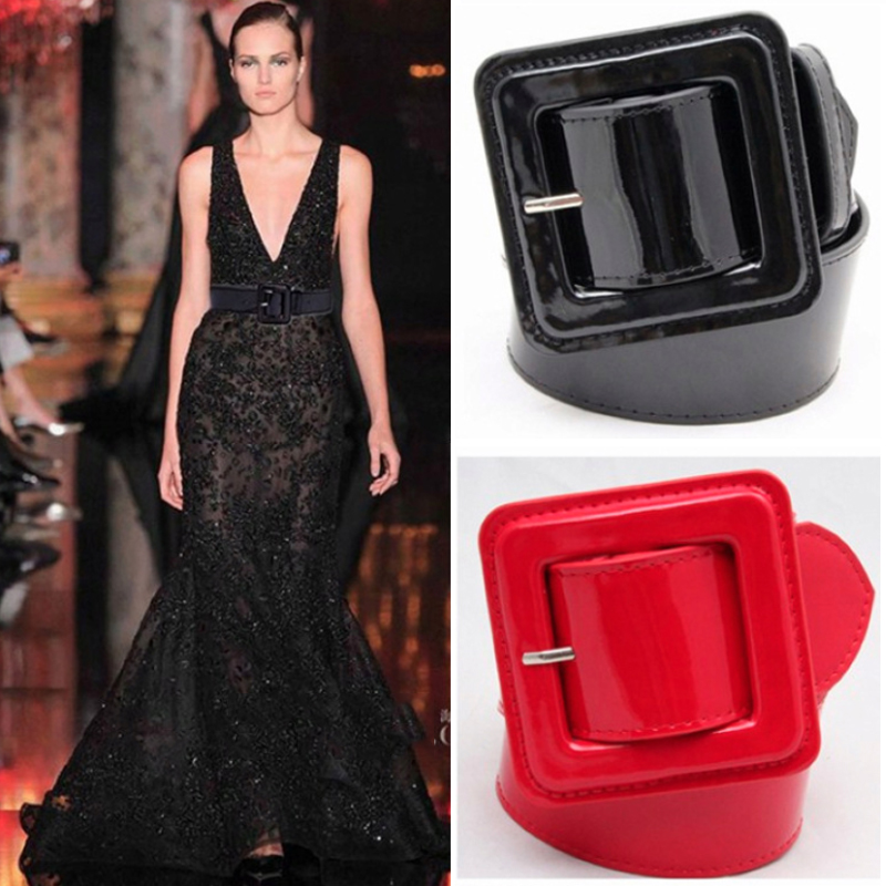 Ceinture corset grande taille en cuir verni de haute qualité grandes ceintures pour femmes robe ceintures dames jeans ceinture large sangle
