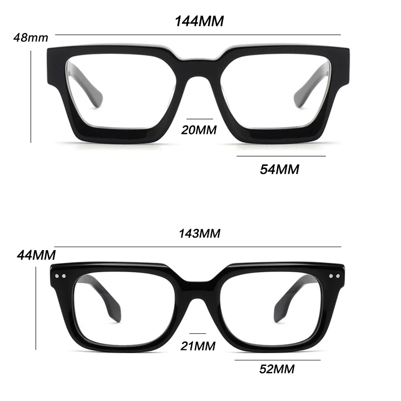 Vintage acétate lunettes de Prescription cadre hommes carré Transparent optique myopie lunettes cadre femmes luxe rétro lunettes