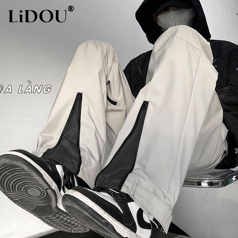 Nouvelle Collection Automne 2026 – Pantalon Homme Coréen Tendance, Style Sportif Intelligente, Chic, Hipster, Street Punk, Créatif, Décontracté, Couleur Unie, Coupe Ample