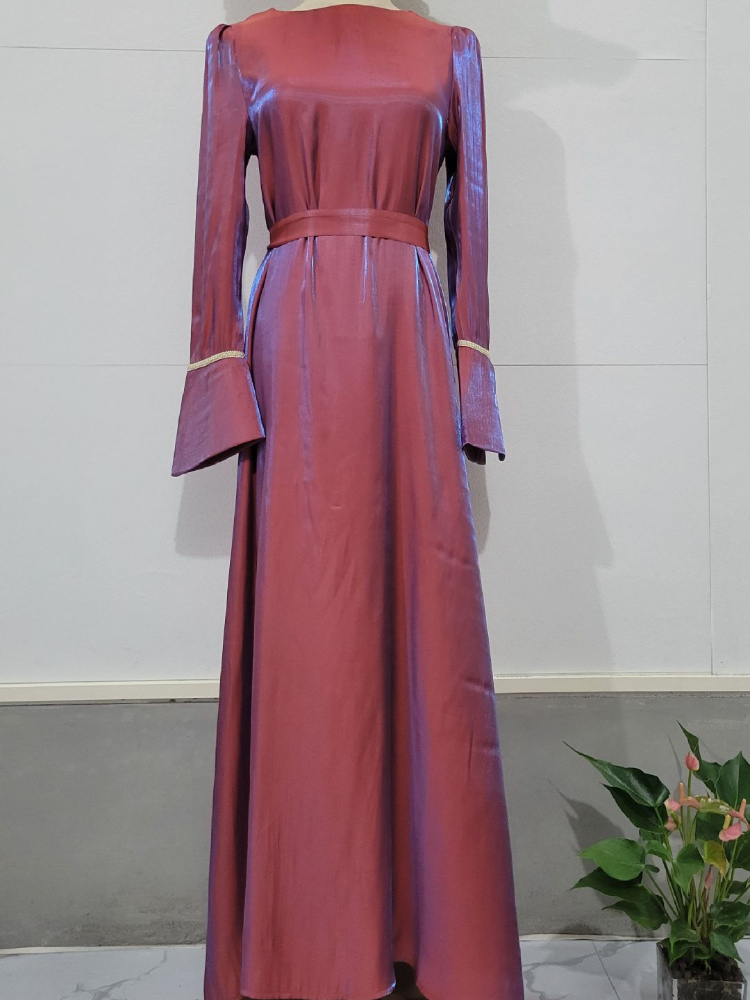 Robe longue à lacets pour femmes musulmanes, Abaya, Maroc, Robe de soirée, Ramadan, Kaftan, Islam, Robe éducative, Robe large, Robe soyeuse, Eid Dubai, 2024