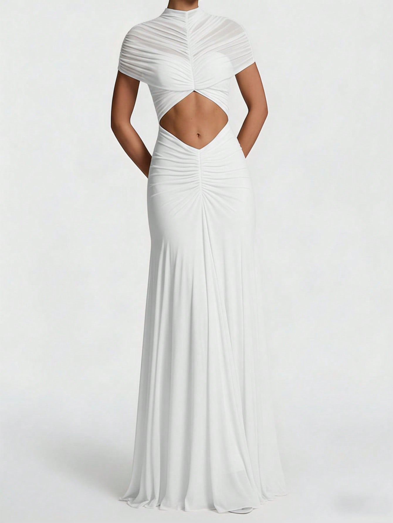Robe longue moulante pour femme, mode féminine, robe d'été en maille transparente, robe élégante blanche pour cocktail, soirée, fête, sexy