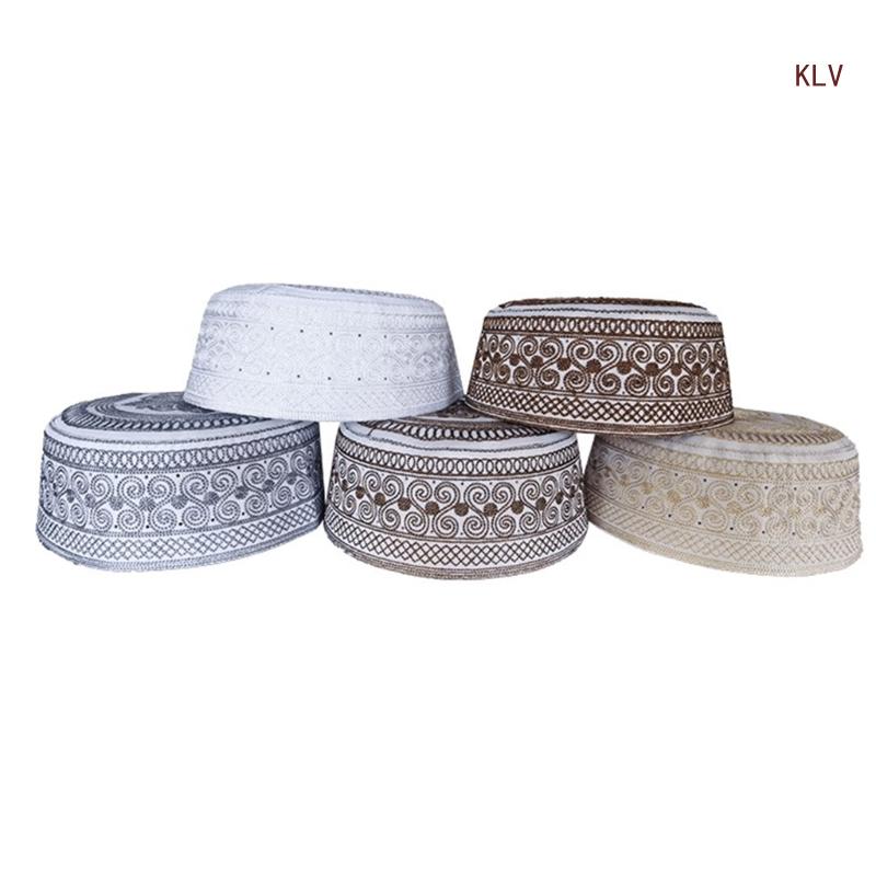 Casquette juive respirante chapeau tête de mort ronde hommes arabie indien bonnet chapeau turban chapeau 6XDA