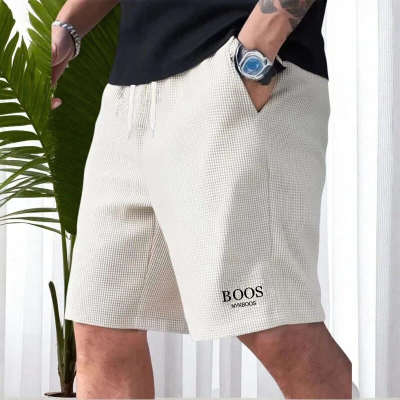 Shorts de plage imprimés pour hommes, shorts de bain à séchage rapide, taille élastique, doublés, style surf décontracté, shorts de vacances décontractés pour couples