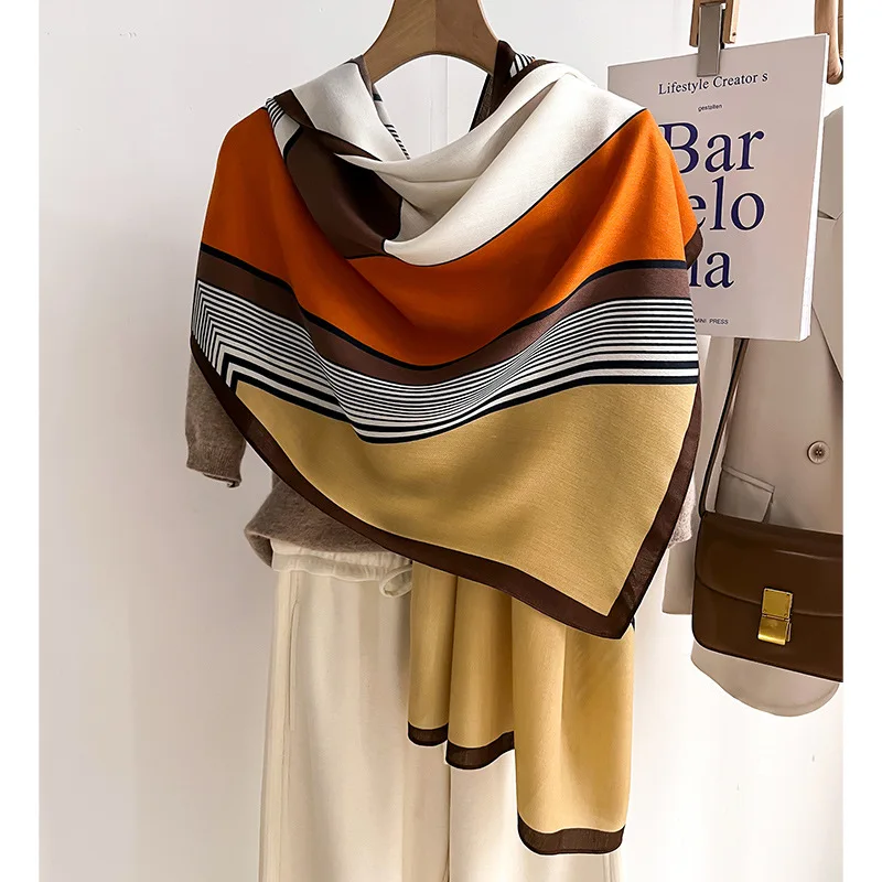 Luxury Brand Scarf  Wool Cotton Shawl Lady Wrap Large Pashmina Hijab Headband Scarves Autumn Winter Bufanda Foulard Beach Stoles