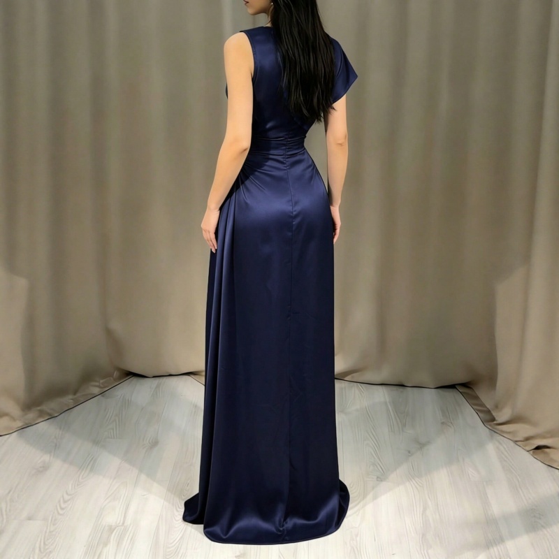Robe longue en satin chic pour femme, nouvelle collection, sans manches, sexy, à bretelles, pour soirée, élégante, pour les vacances, robe de soirée
