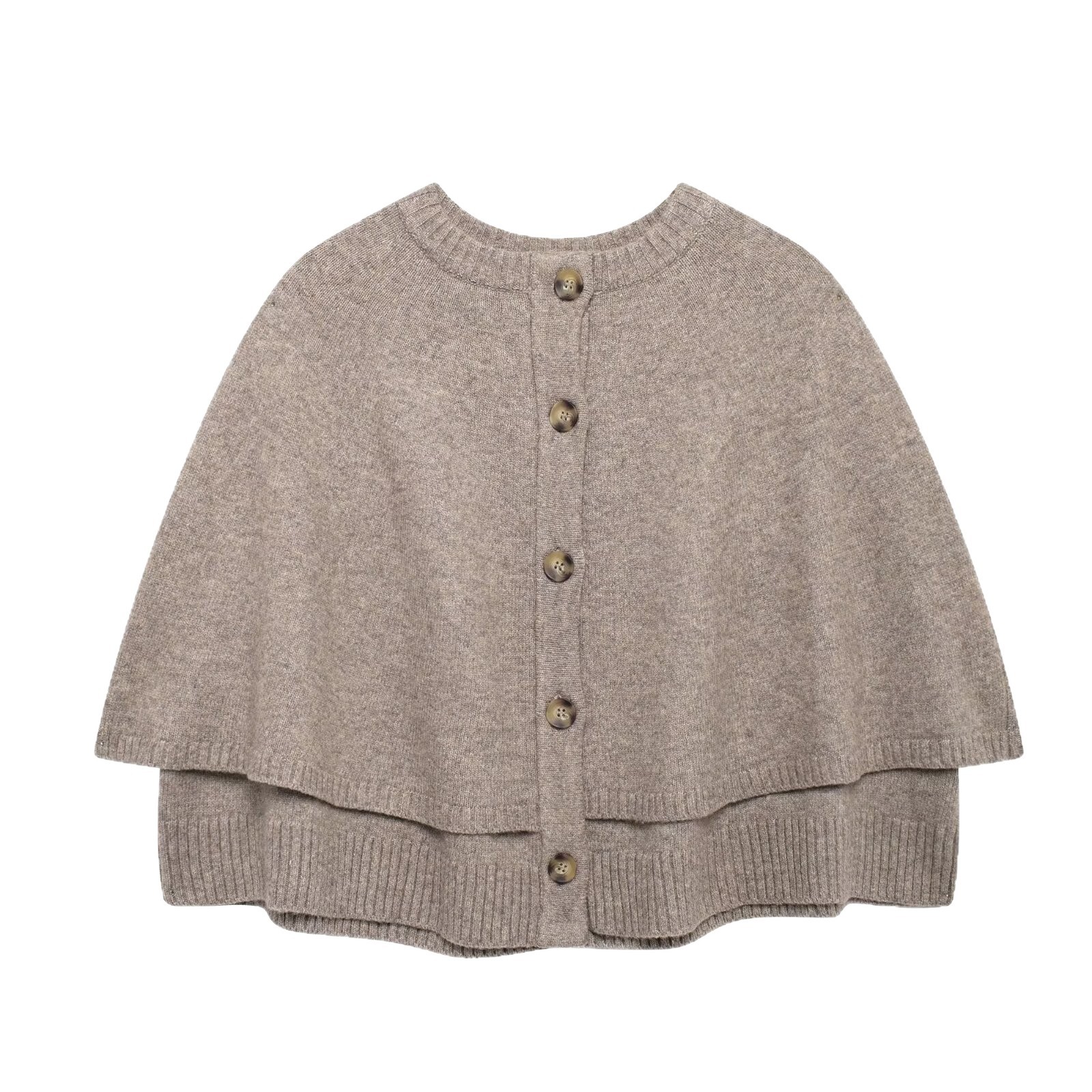 Châle tricoté à col rond tendance, veste courte pour femme, nouvelle collection automne, style polyvalent à col drapé, best-seller de la saison