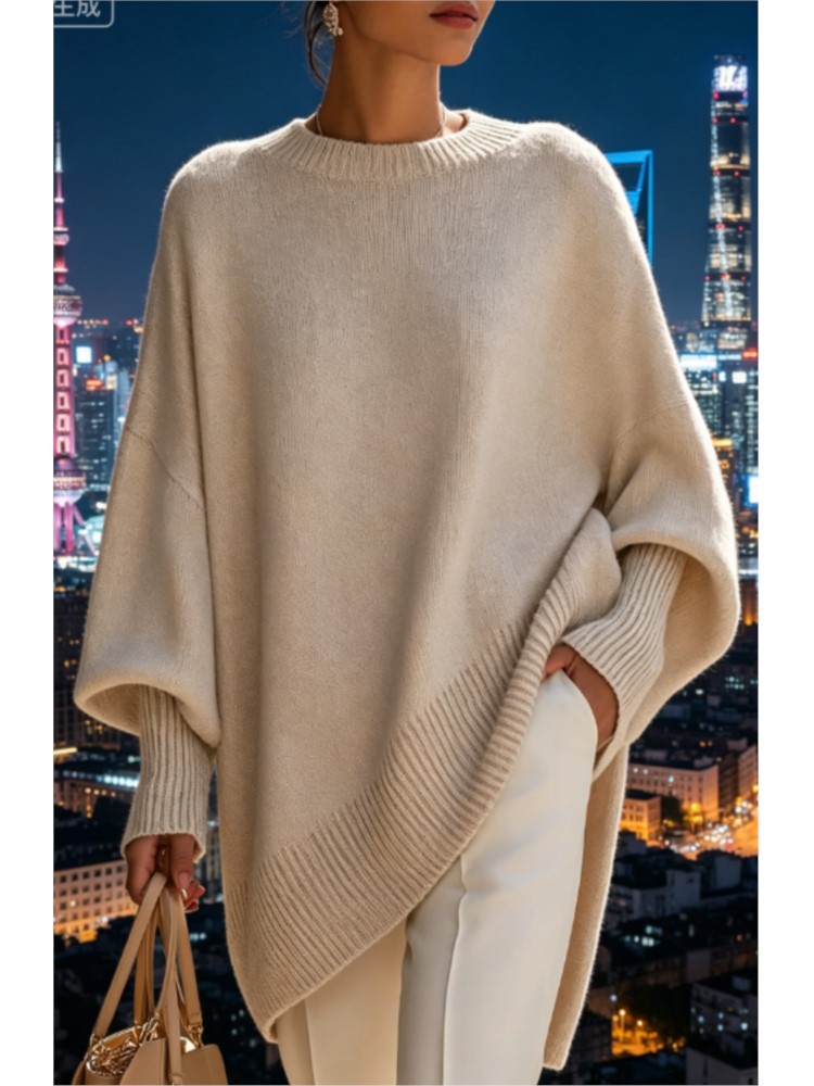 Pulls pour femmes, mode automne et hiver, col rond, pull décontracté pour tous les jours, style décontracté, couleur unie, pull confortable