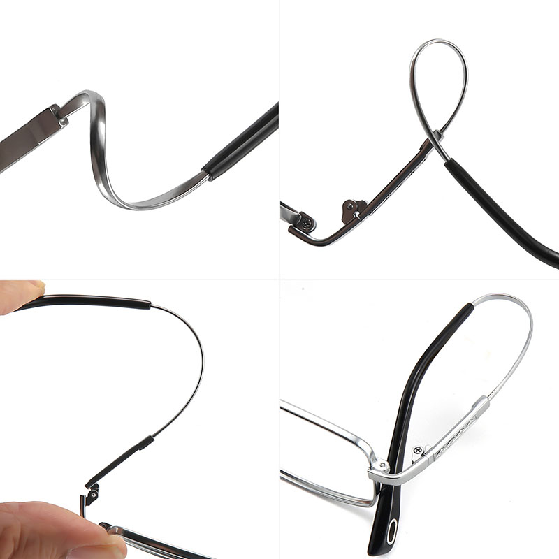 Lunettes pour hommes et femmes, grand visage, monture métallique carrée surdimensionnée, monture complète en titane, lunettes de banlieue au Design Simple