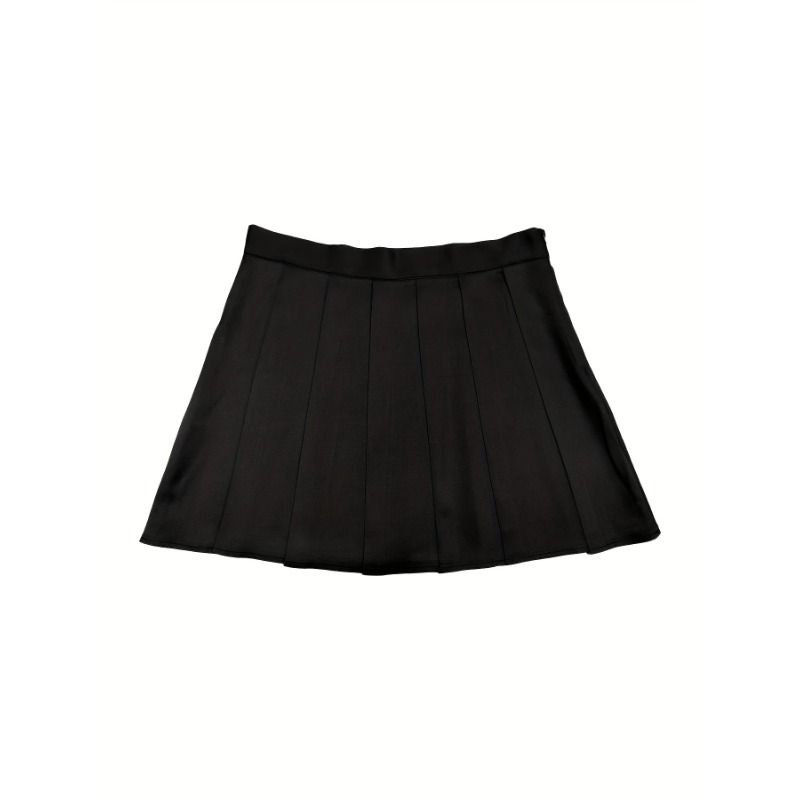 Jupe plissée à la mode pour femmes, grande taille 1XL-5XL, couleur unie, polyvalente et confortable