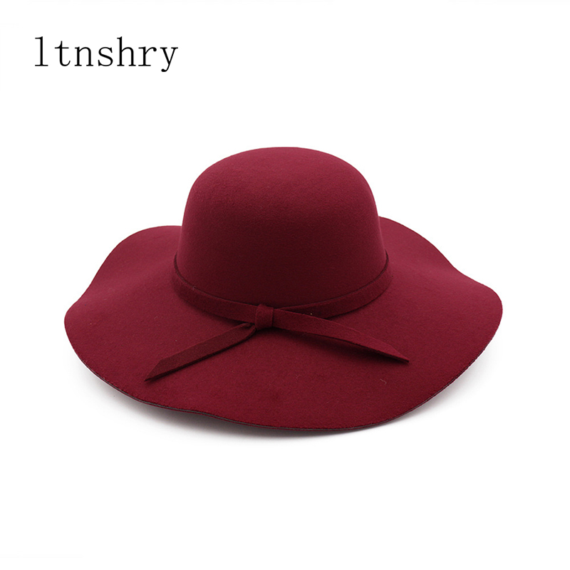 Chapeaux d'hiver pour femmes, chapeau bob doux vintage à large bord en feutre de laine, chapeau fedora souple, chapeau cloche large pour femmes, chapeau d'église