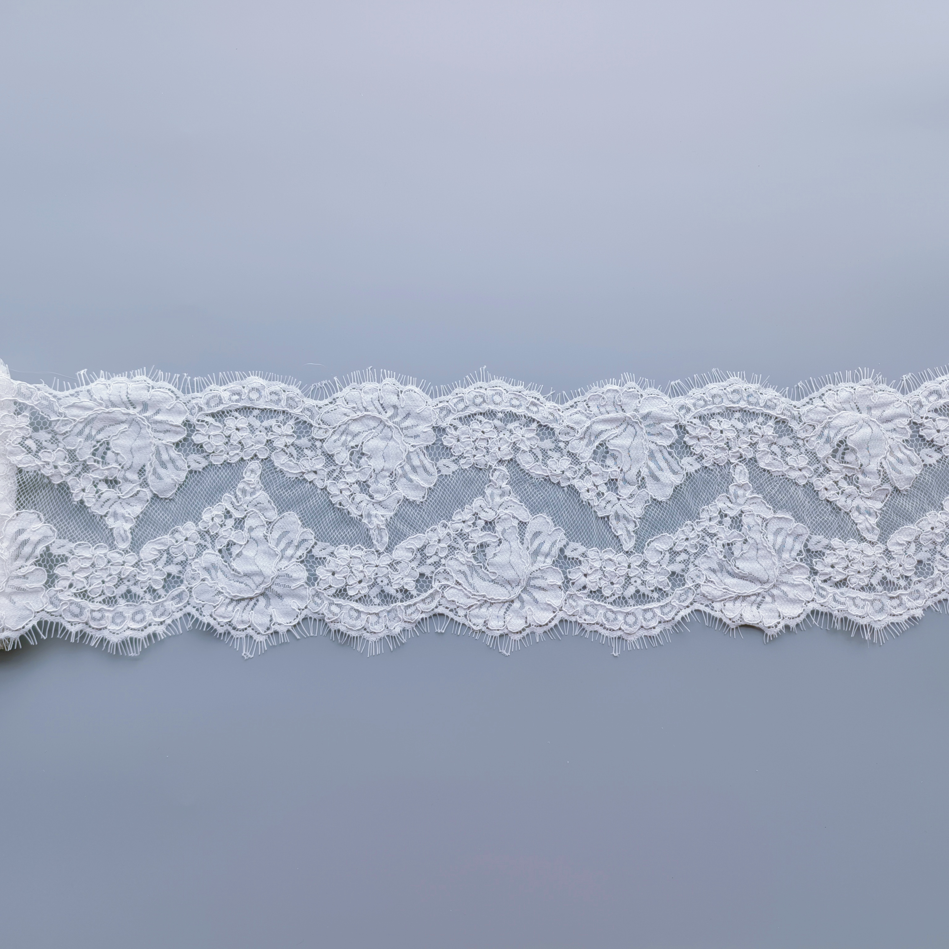 3 mètres Chantilly cils Style français cordon fait à la main broderie mariée voile de mariage garniture en dentelle