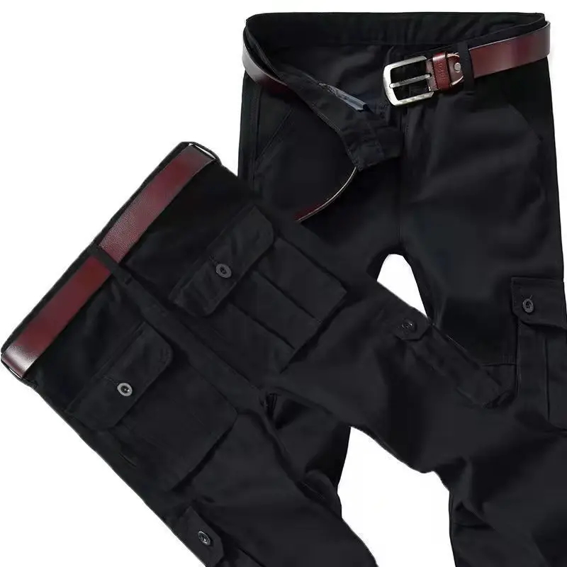 Pantalon Cargo Vintage pour Homme, Vêtement de Luxe, de Haute Qualité, Grande Taille, Coupe Régulière, Style Coréen, pour Randonnée en Plein Air