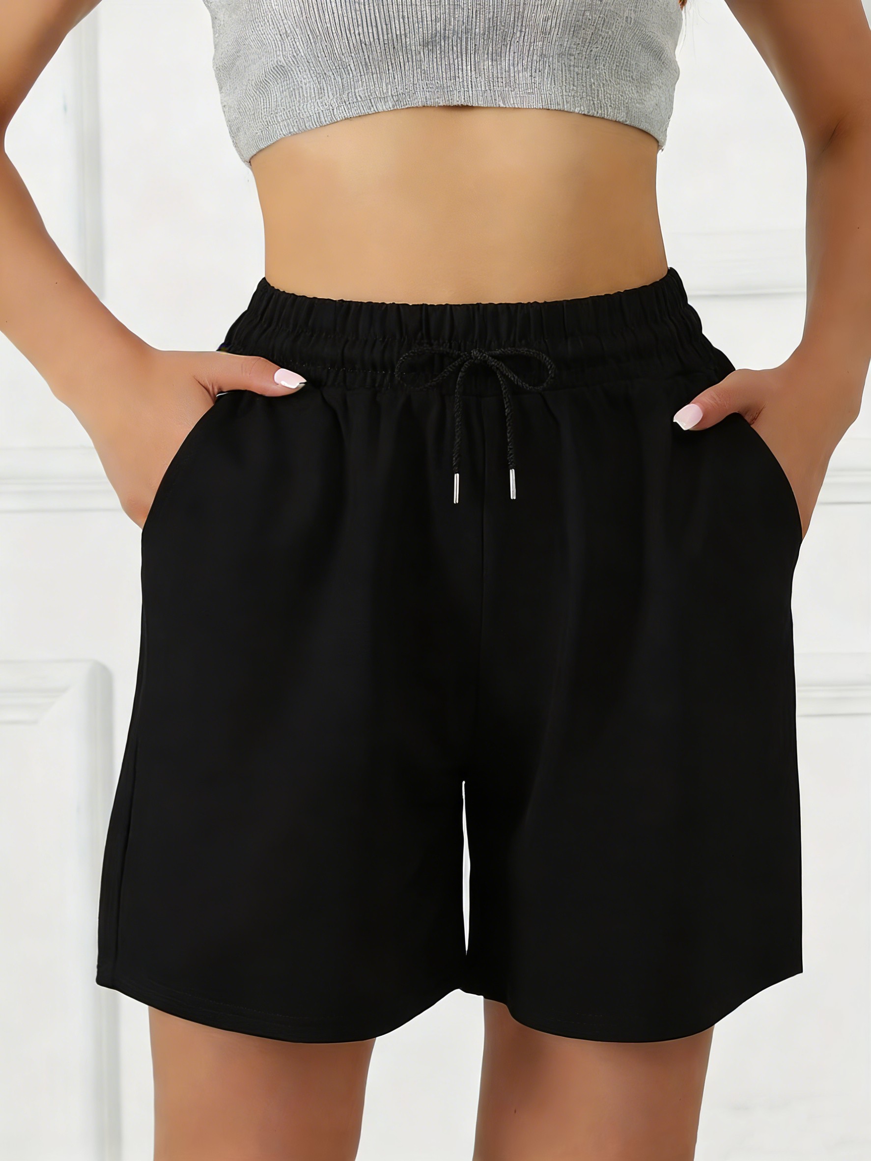Short de jogging respirant et frais pour femme – Short de sport décontracté et confortable pour l'été, idéal pour la course quotidienne et le fitness – Basique et polyvalent