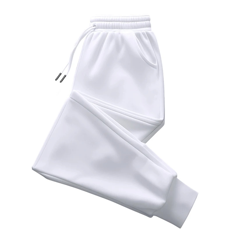 Pantalon Long sans imprimé pour hommes et femmes, décontracté, ample, mode, Fitness en plein air, Jogging, cordon de serrage, survêtement quotidien