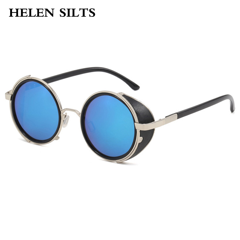 Lunettes de soleil rondes Steampunk pour hommes et femmes, marque de luxe de styliste, mode Vintage voyage, nuances Hip Hop populaires UV400