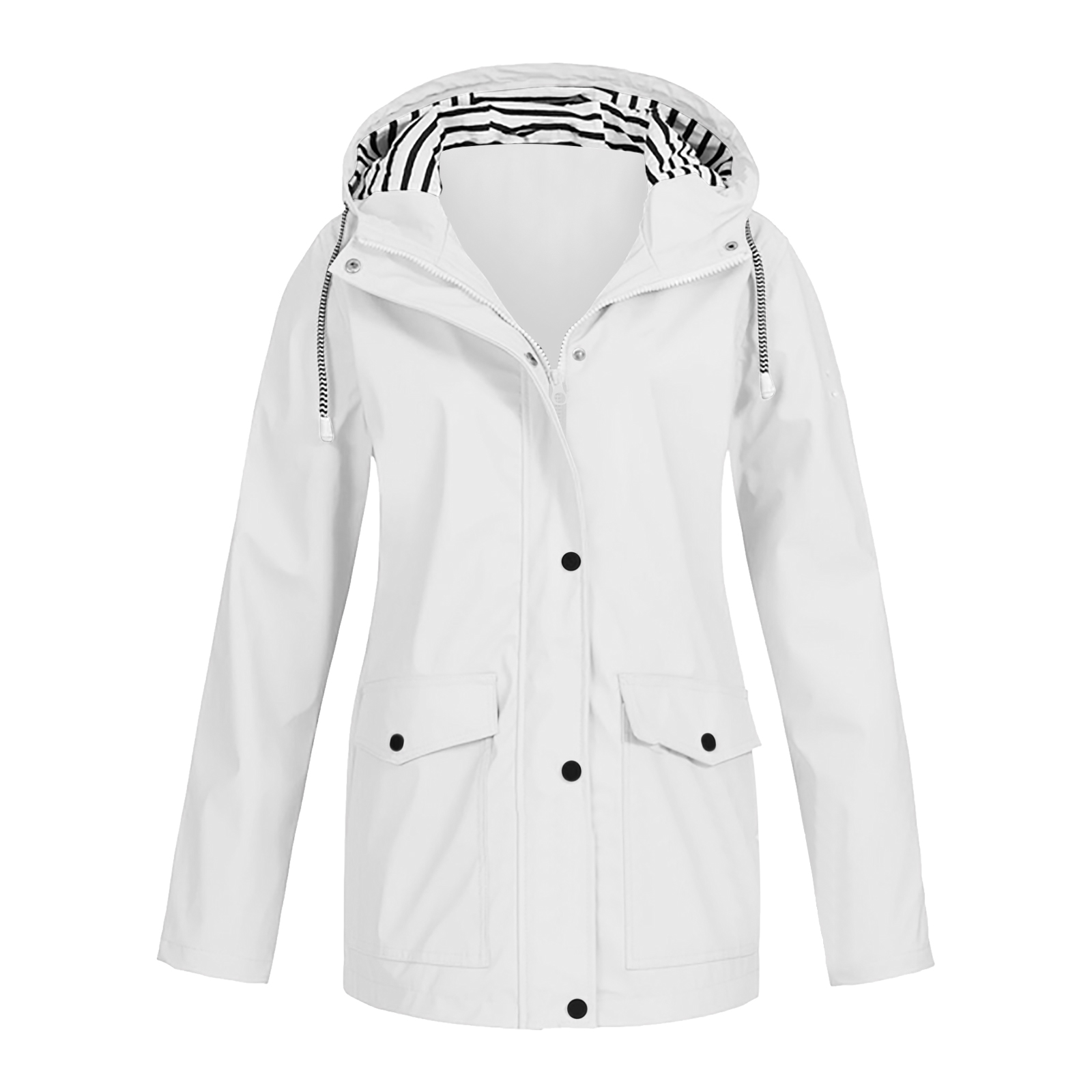Veste de pluie pour femmes de grande taille, automne hiver, manches longues, capuche, manteaux légers, coupe-vent, softshell pour femmes