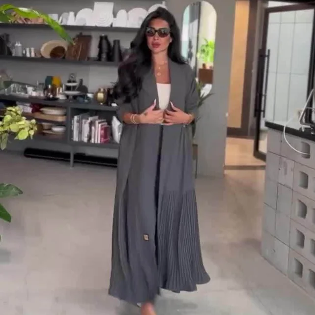Ensemble 2 pièces musulman pour femmes, manteau long, coupe-vent, pantalon large trempé, Ramadan, Maroc, Dubaï, Islam, tenues arabes décontractées