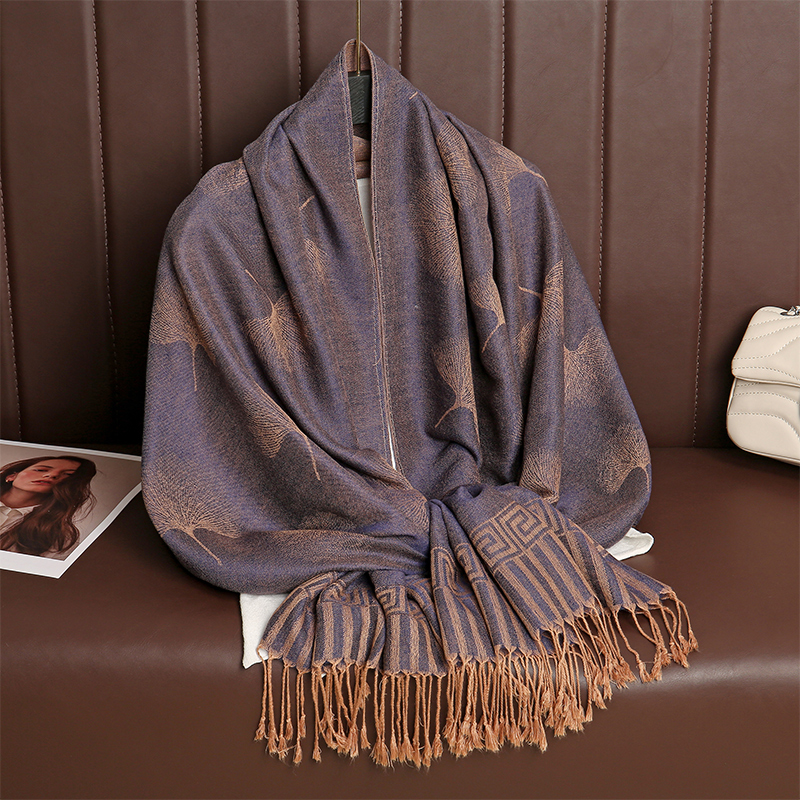 Style ethnique gland couverture épaisse Pashmina nouveau hiver chaud châle enveloppement cachemire Jacquard écharpe femmes foulard Poncho étoles