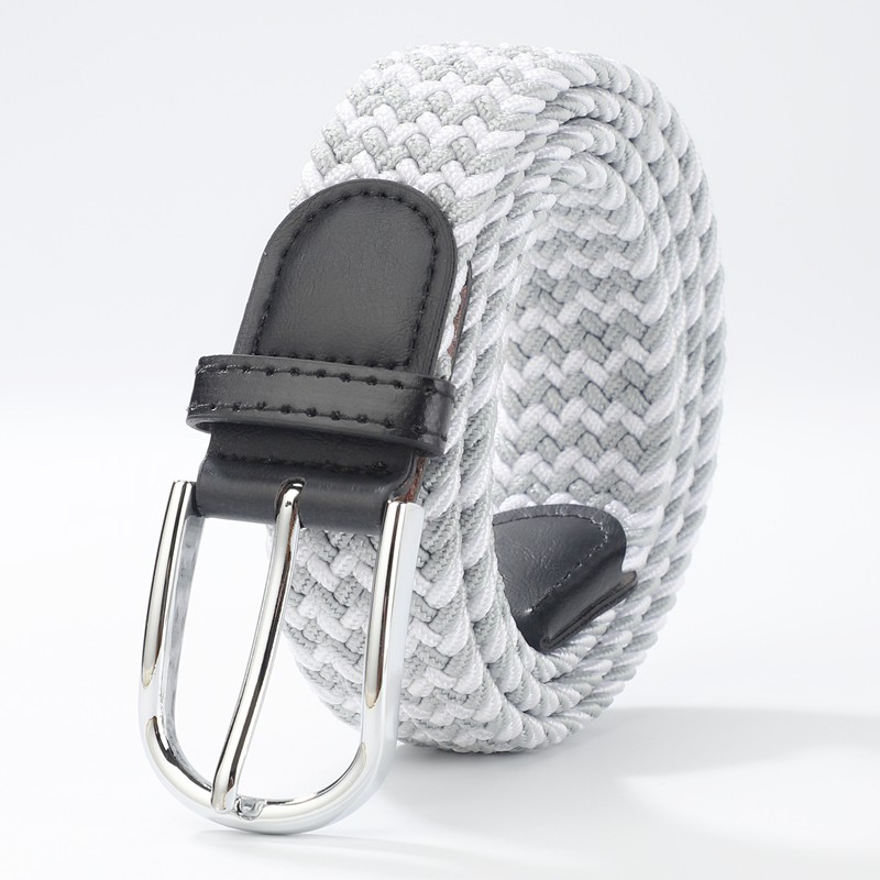 Ceinture en toile ceinture pour hommes élastique tissé ceinture élastique femmes décontracté décontracté version coréenne des étudiants boucle ardillon simple fa