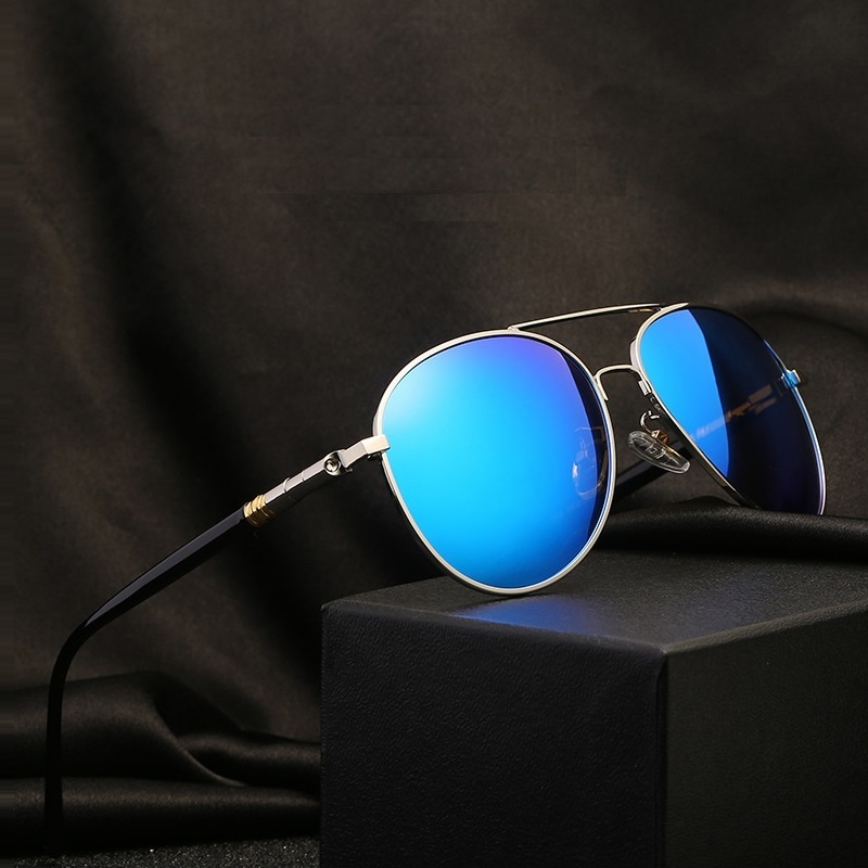 Lunettes de soleil pour hommes et femmes, style pilote vintage, de marque, noires, pour homme et femme