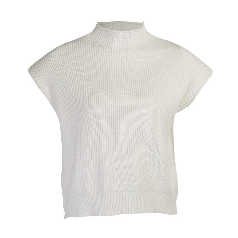 Débardeur tricoté à col roulé pour femmes, doux, chaud, intérieur moelleux, Sexy, Chic, Style coréen, paresseux, confortable, Simple, mode Y2k pour filles, automne hiver