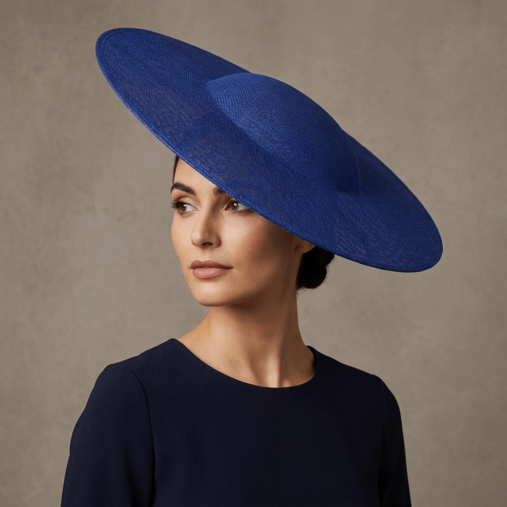 Chapeau bibi vintage pour femme, couleur unie, en maille, à large bord, style années 20, accessoire de cheveux pour mascarade