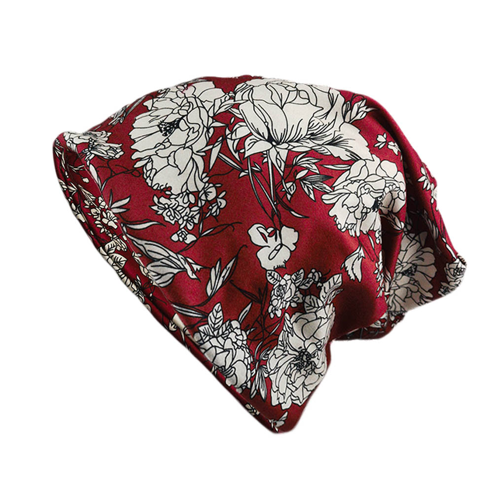 Nouvelle mode femmes chaud hiver bonnets Skullies printemps automne en plein air marque Sport décontracté femme chapeau écharpe filles Floral Dace chapeaux