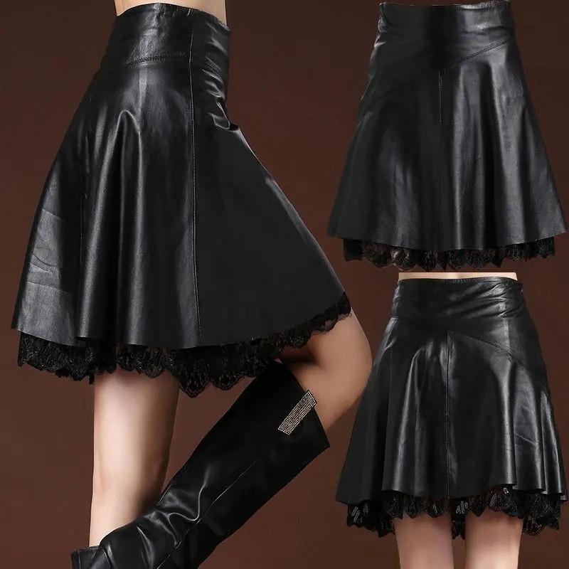 Jupe en cuir PU pour femmes, nouvelle collection, haute qualité, ligne a, taille haute, personnalité féminine, Super chaude, Sexy