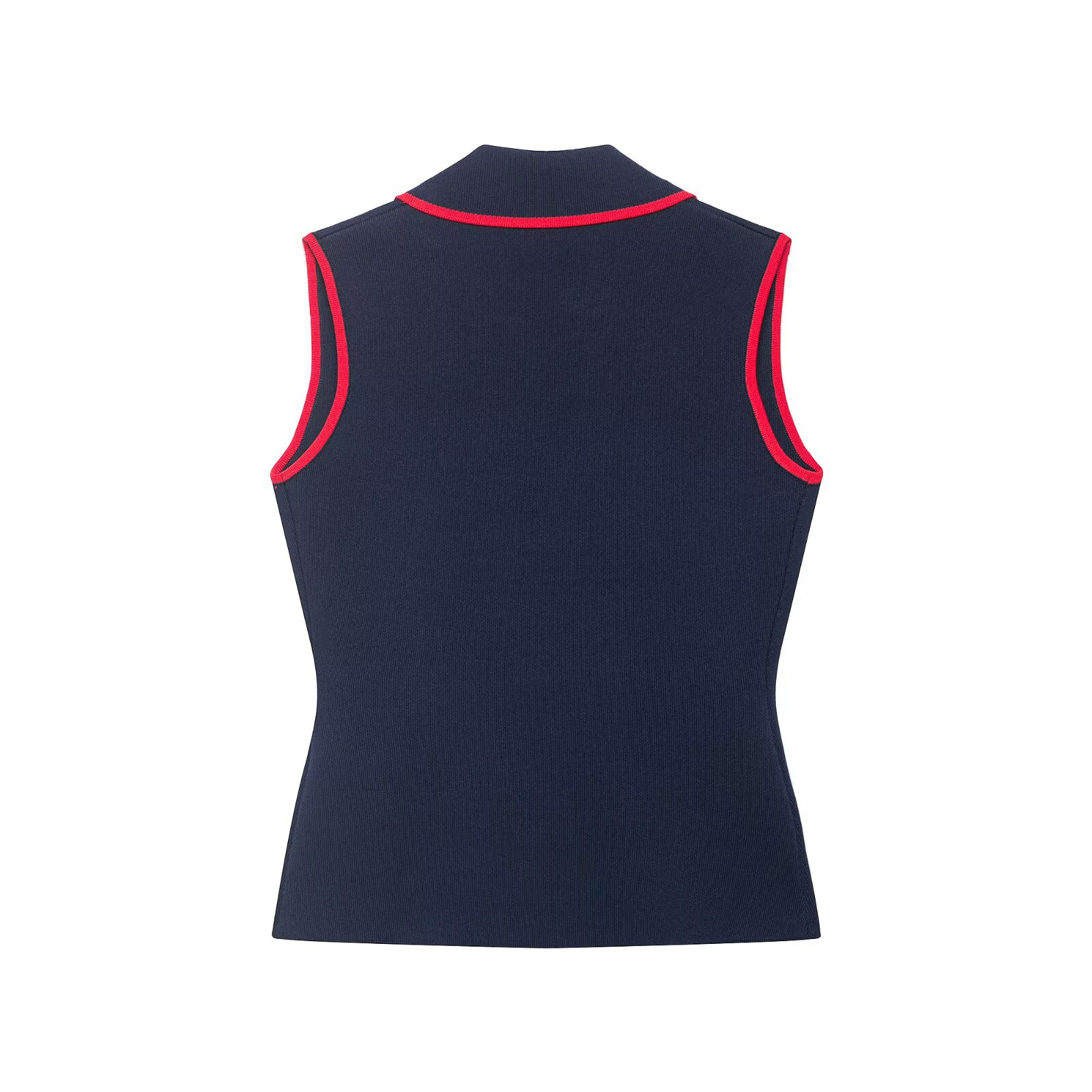 Nouvelle tenue d'été 2026 pour femme, mode européenne et américaine, gilet sans manches à col en V, double boucle, double boutonnage