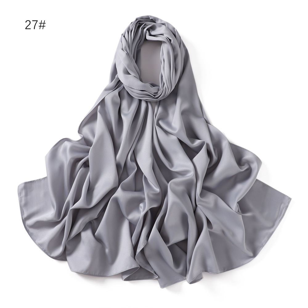 Écharpe Hijab en satin pour femmes musulmanes, châles et enveloppes islamiques de luxe, écharpes longues pour femmes, écharpe de sauna, hijab Premium, 256