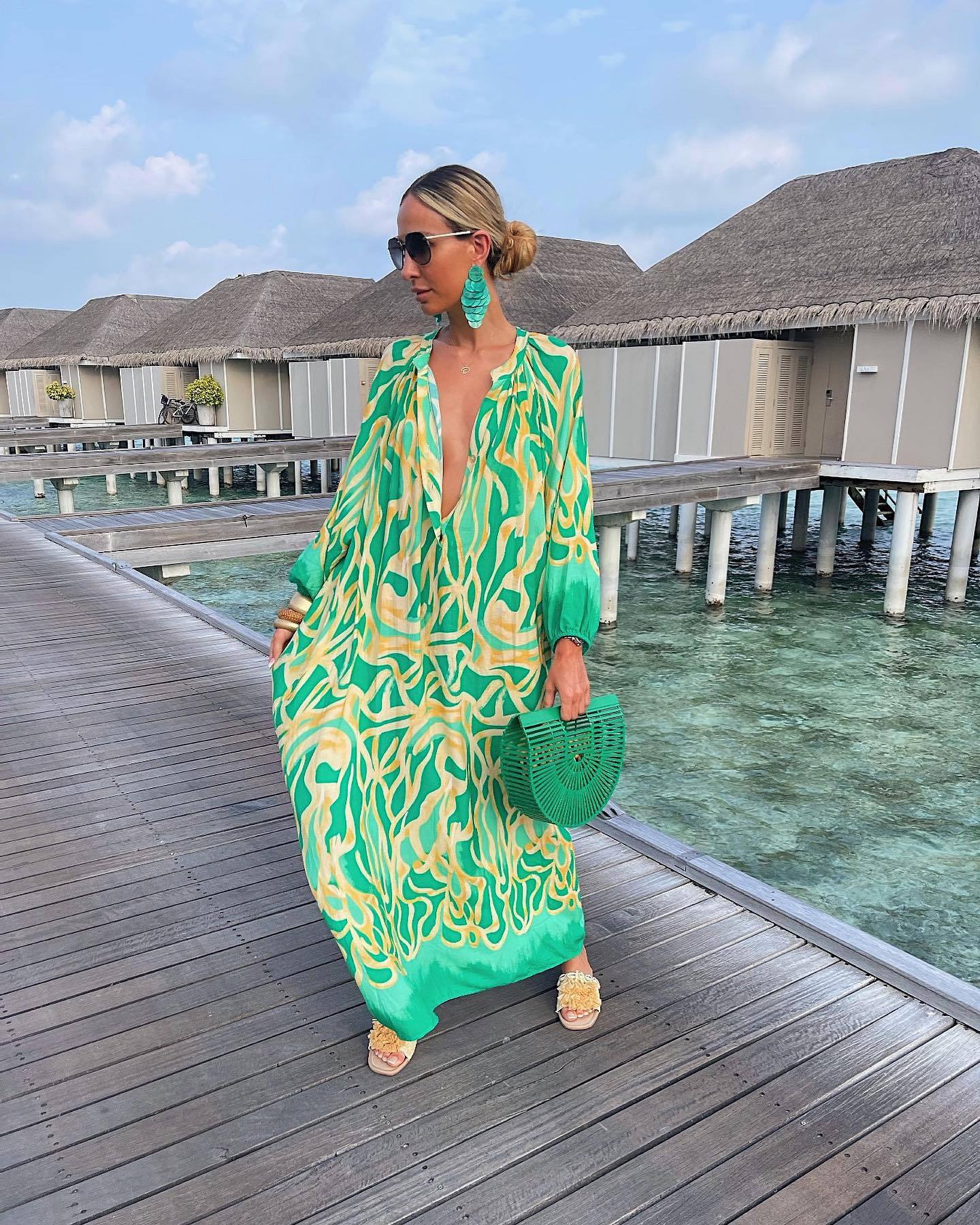 Robes élégantes pour femmes, décontractées, mode imprimée, col en v, ample, rétro, confortable, Maxi, été, 2023, S-XXXL