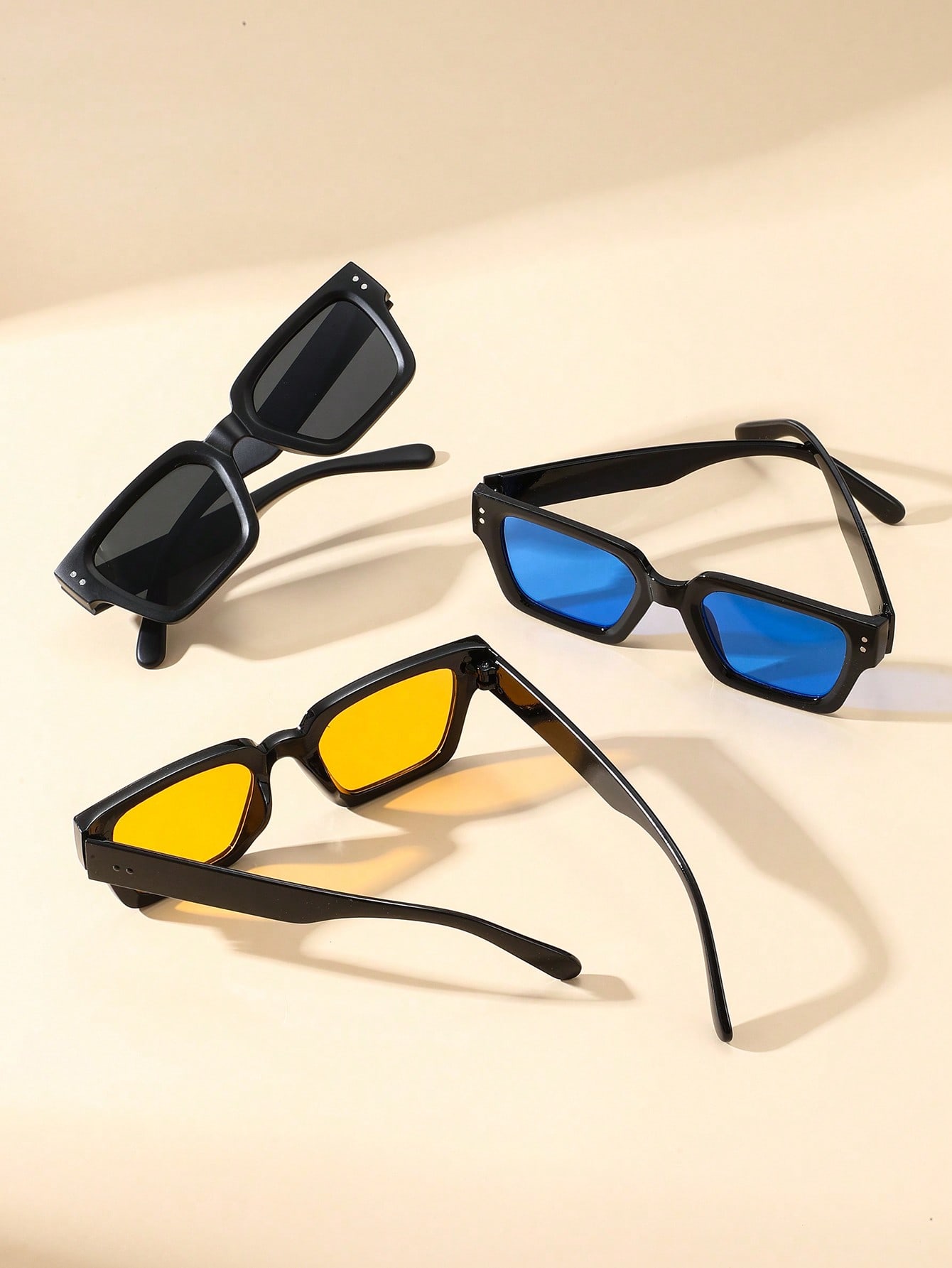 6 paires de lunettes colorées de style moderne pour hommes et femmes, idéales pour les sports de plein air, les fêtes, les voyages, la conduite et la pêche.