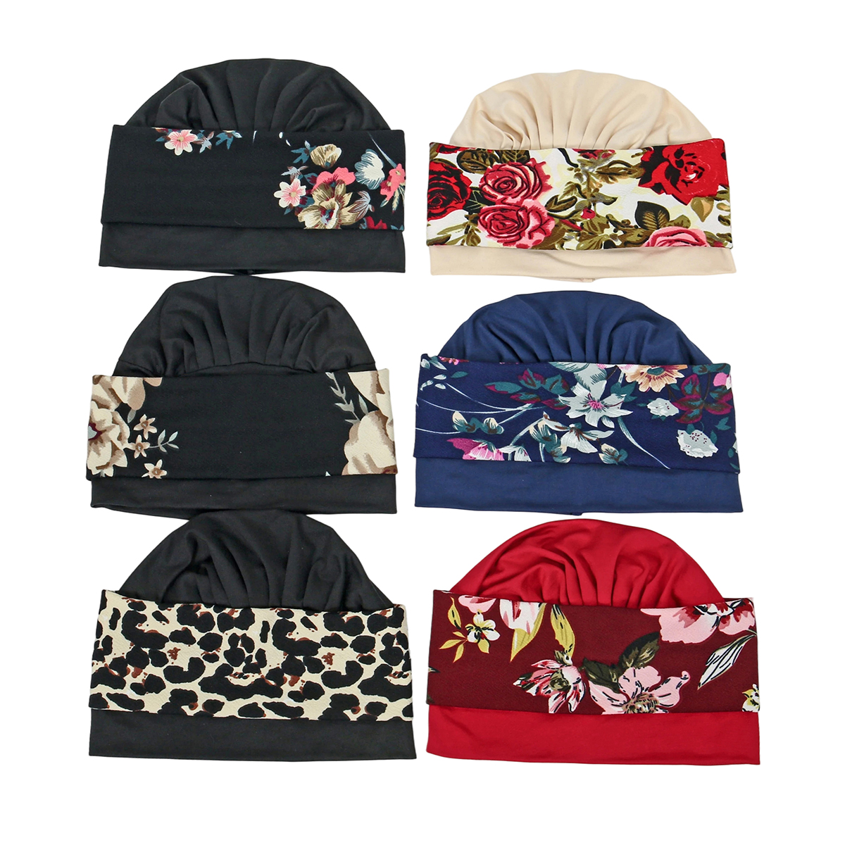 Nouveau femmes musulmanes doux Strech Turban chapeaux pré-attaché foulard imprimé fleur Hijabs Bandana chimio bonnets casquettes couverture