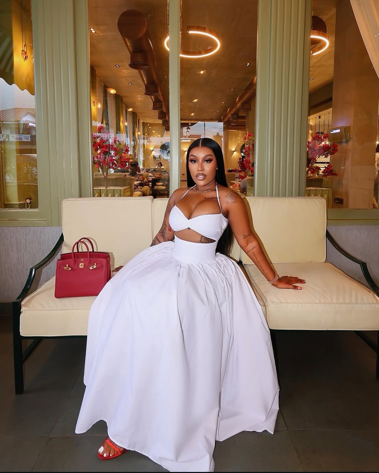 Jupe trapèze blanche taille haute, jupe formelle élégante et décontractée, nouvelle collection été 2025, jupes Maxi blanches pures, tenue de fête pour filles noires