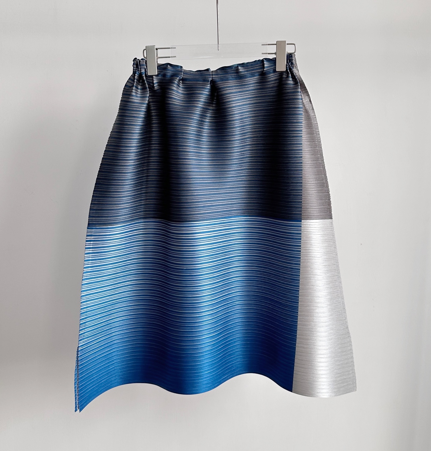 Miyake – gilet plissé sans manches, haut décontracté, couleur contrastée, tempérament Horizontal, nouvelle collection été 2025