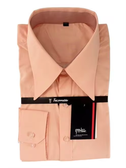 Chemise Homme Tendance Rétro de Marque à Col Pointu Long - Chemise Personnalisée Homme Authentique Style Rétro