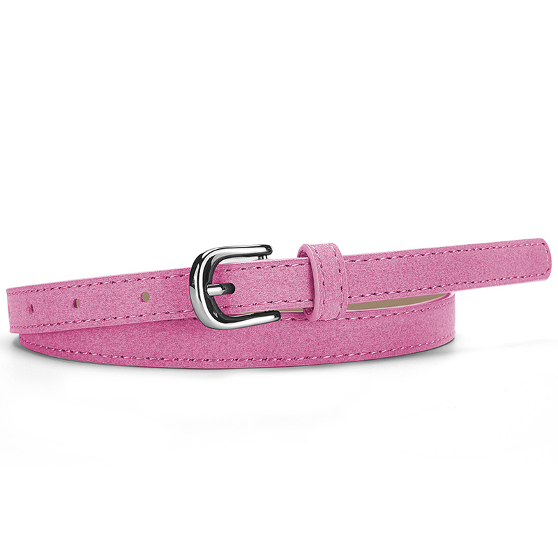 Ceinture fine en daim et cuir Pu pour femmes, Design Simple, mode décontractée, polyvalente, accessoires pour jeans, ceinture à boucle ardillon