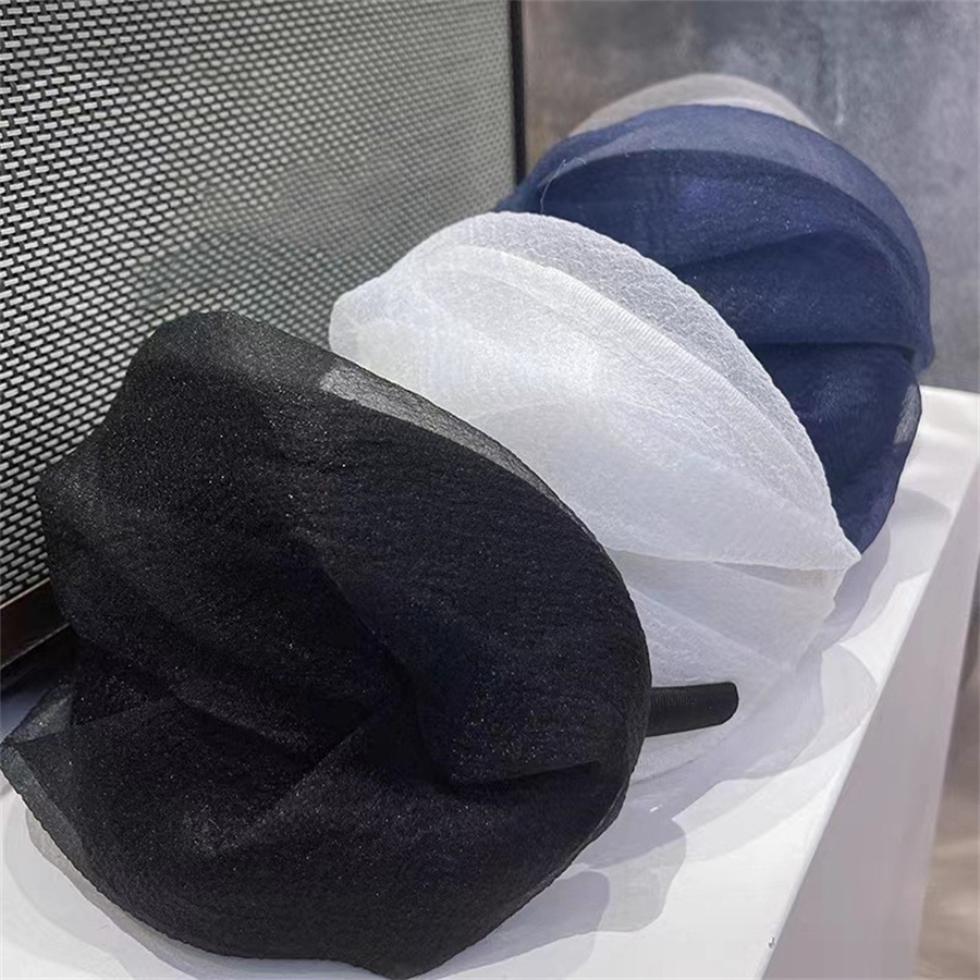 Chapeau haut-de-forme en voile noir pour femmes, bandeau rétro, accessoires pour cheveux de mariage, coiffure de fête, couvre-chef de mariée, bijoux, nouveauté 2024