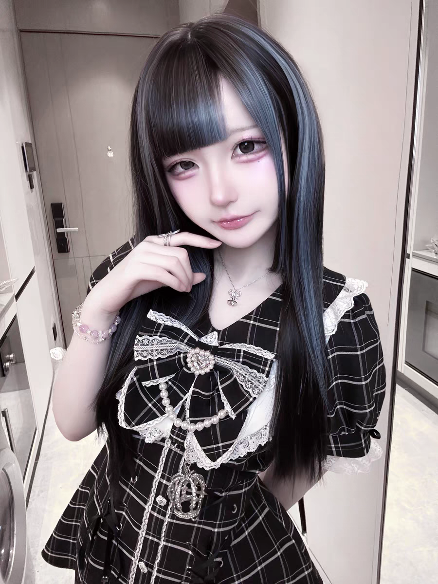 Kawaii – ensemble jupe à carreaux à manches courtes pour femmes, robe esthétique Y2k, coupe cintrée, taille haute, à carreaux gris, Chic, Style collège, tenues 2 pièces