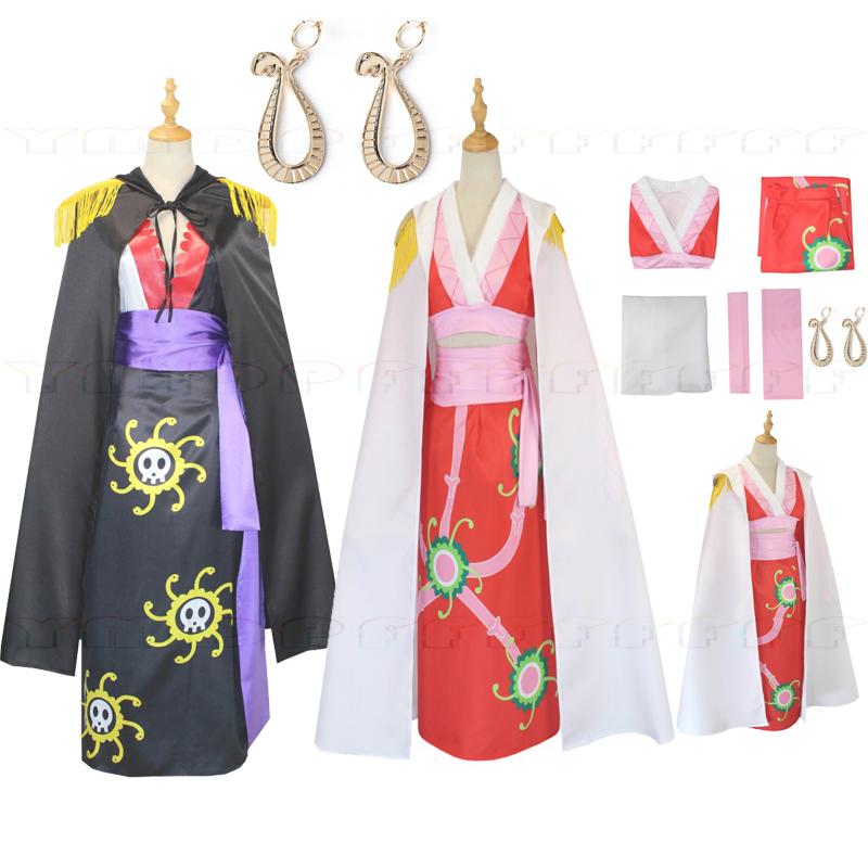 Ensemble de cosplay Anime Boya Hancock, kimono rouge pour femmes, costume d'halloween pour jeu de rôle, cadeau de fête
