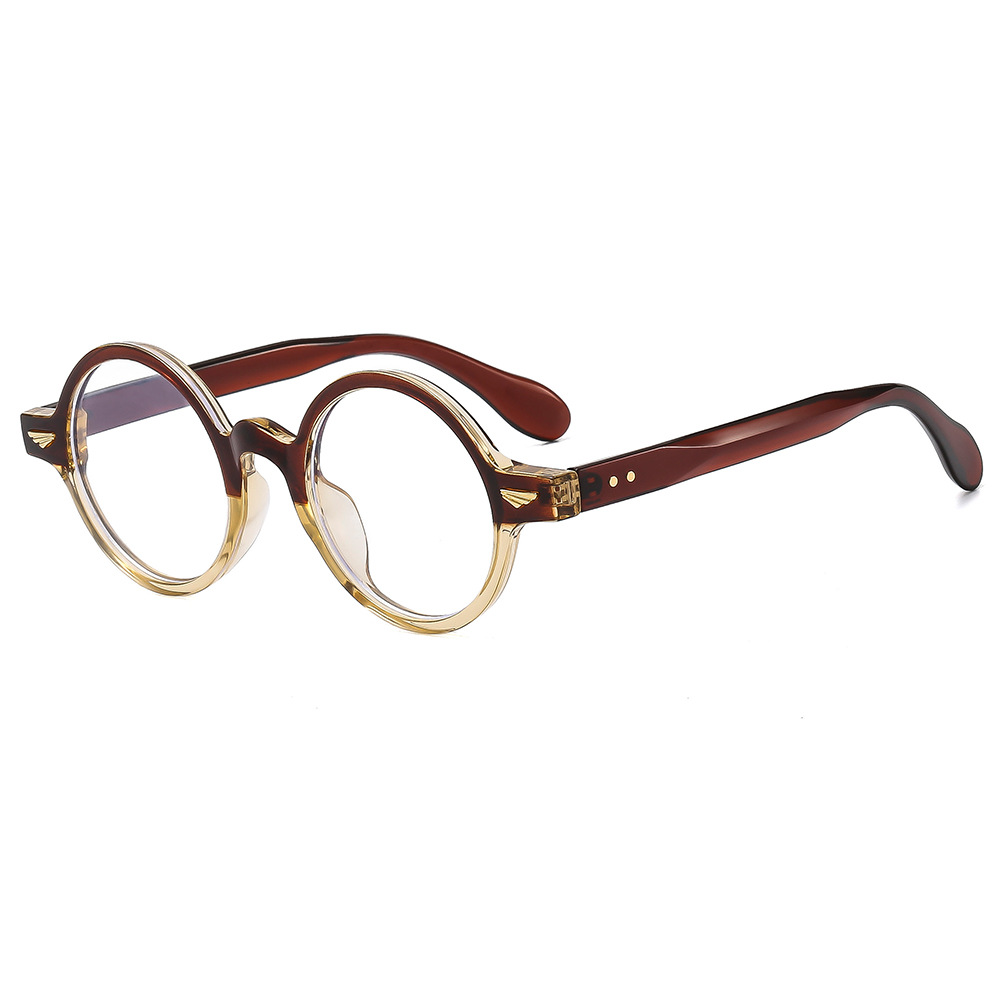 Vintage lunettes rondes cadre femmes hommes unisexe Anti lumière bleue lunettes Ins mode étudiants rétro lunettes aile Oculos De Grau