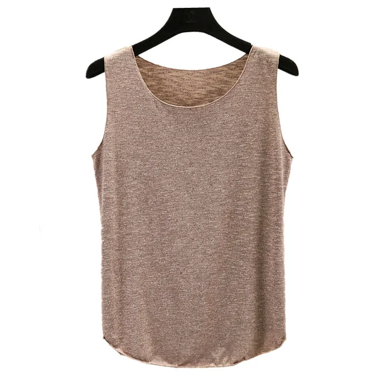 Camis en coton pour femmes, vêtements d'extérieur d'été, débardeur sans manches, col rond, chemise de base ample en coton, Cool pour filles des années 90, gilet Streetwear doux