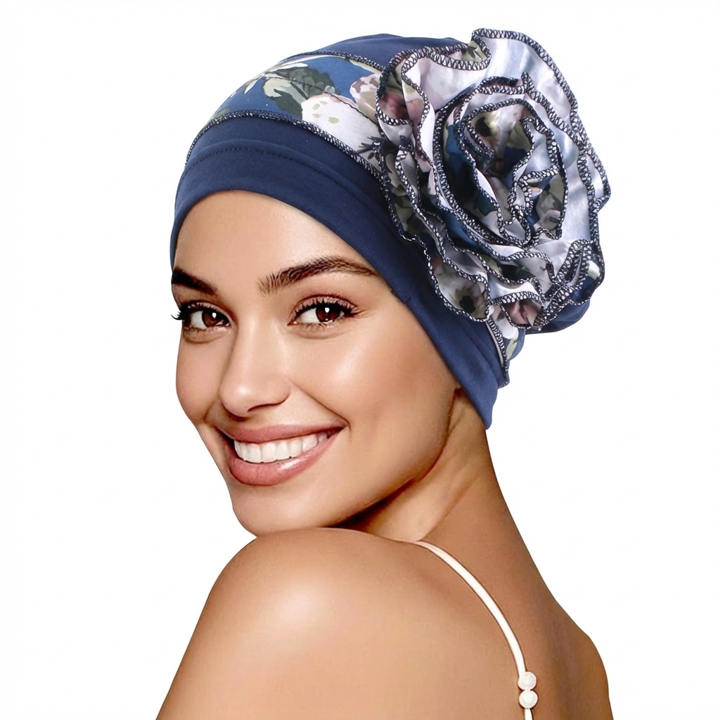 Chapeau Turban Élégant et Respirant à Motifs Floraux pour Femmes Musulmanes, Bonnets Hijab Élastiques, Foulard de Tête, Bonnet Chimio pour le Cancer