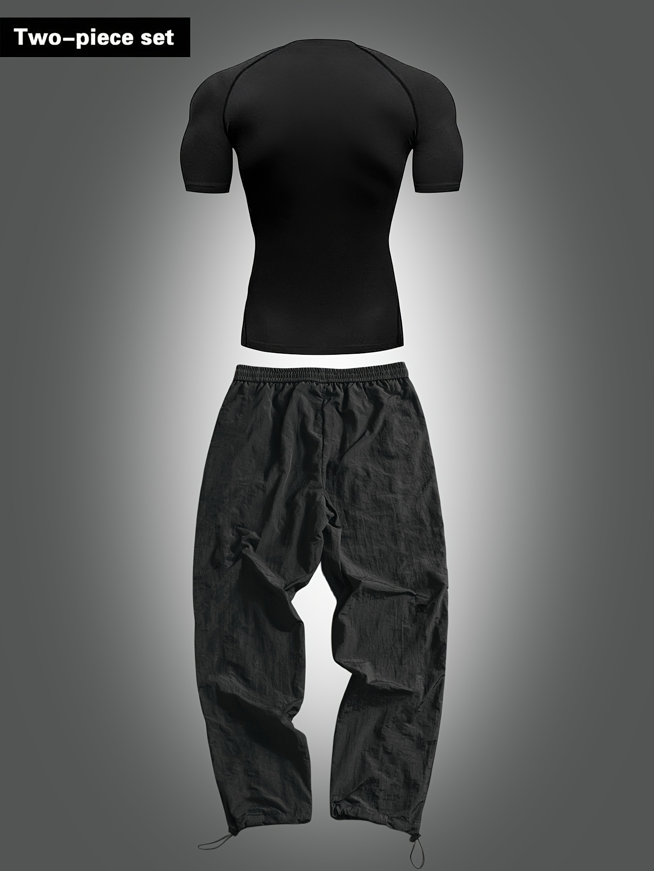 Ensemble sportif décontracté pour homme, haut à manches courtes et pantalon long, tenue streetwear confortable pour homme