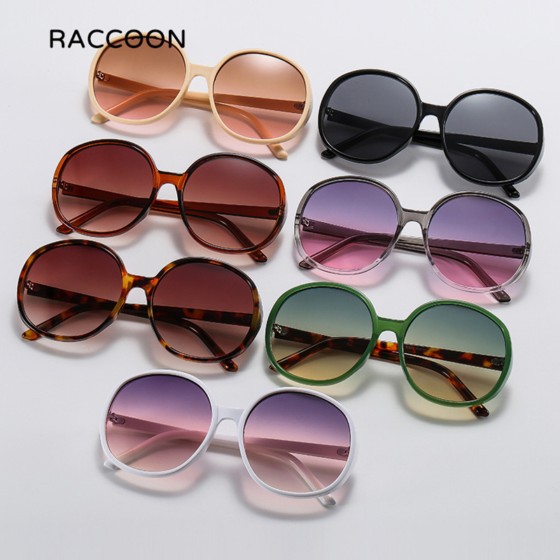 Lunettes de soleil à monture ronde femmes rétro marque Designer marron noir surdimensionné dame lunettes de soleil Vintage mode en plein air conduite nuances homme luxe
